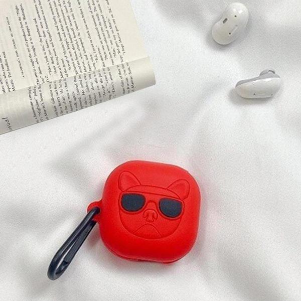 Coverzone Samsung Galaxy Buds Pro 2 Ile Uyumlu Karakter Görünümlü Cartoon Kılıf Red Dog - Image 1