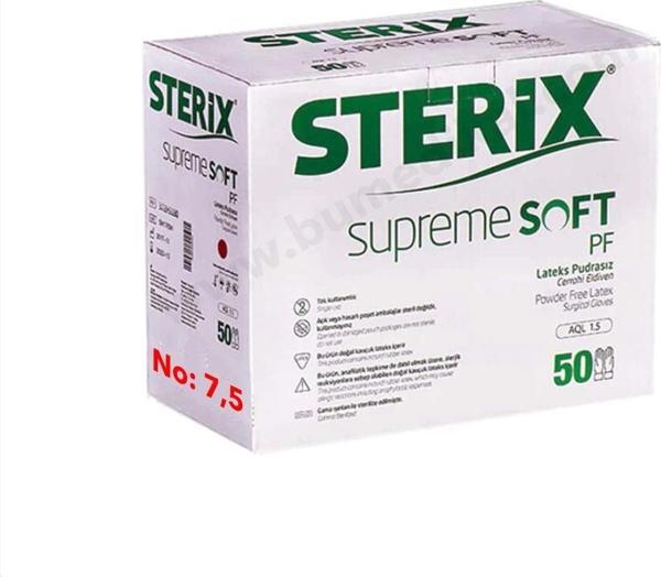 Sterix Steril Eldiven Pudrasız Kutu 50 Adet No: 7,5 - Image 1