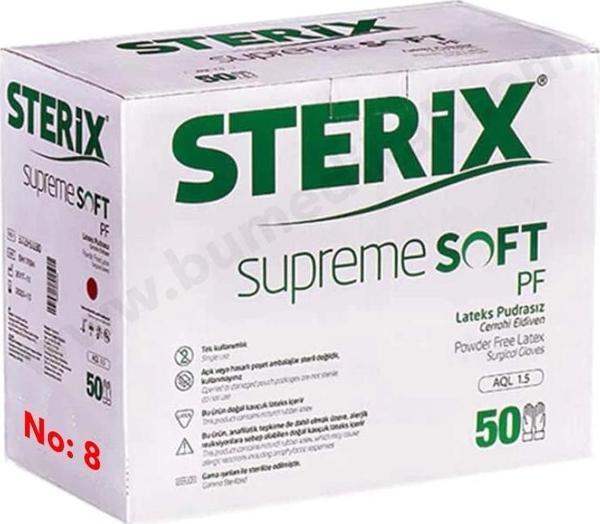 Sterix Steril Eldiven Pudrasız Kutu 50 Adet No: 8 - Image 1