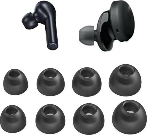 TaoTronics Universal Kulakiçi Kulaklık Siikonu Siyah Yedek Kulakçık Seti 4 Çift 4 Boy 8 Parça Kulakçık Uçları - Image 1