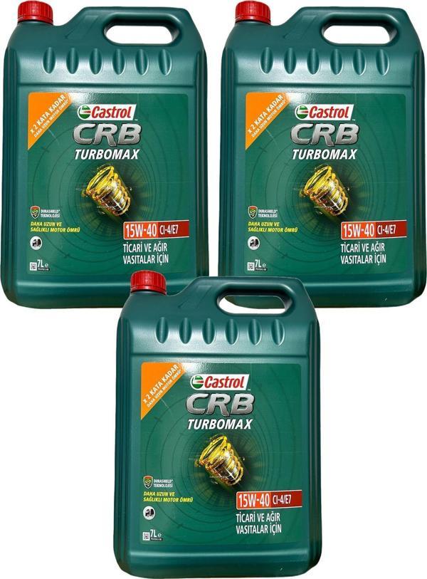 Castrol Crb Turbomax 15W-40 Cı-4/E7 Motor Yağı 3 X 7 Litre - Image 1