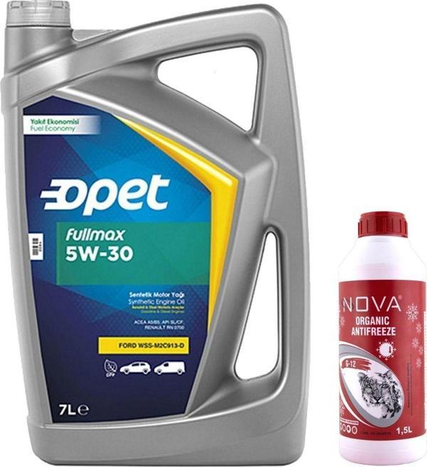 Opet Fullmax 5W-30 Sentetik Motor Yağı 7 L + 1500 Ml Antifriz - Image 1