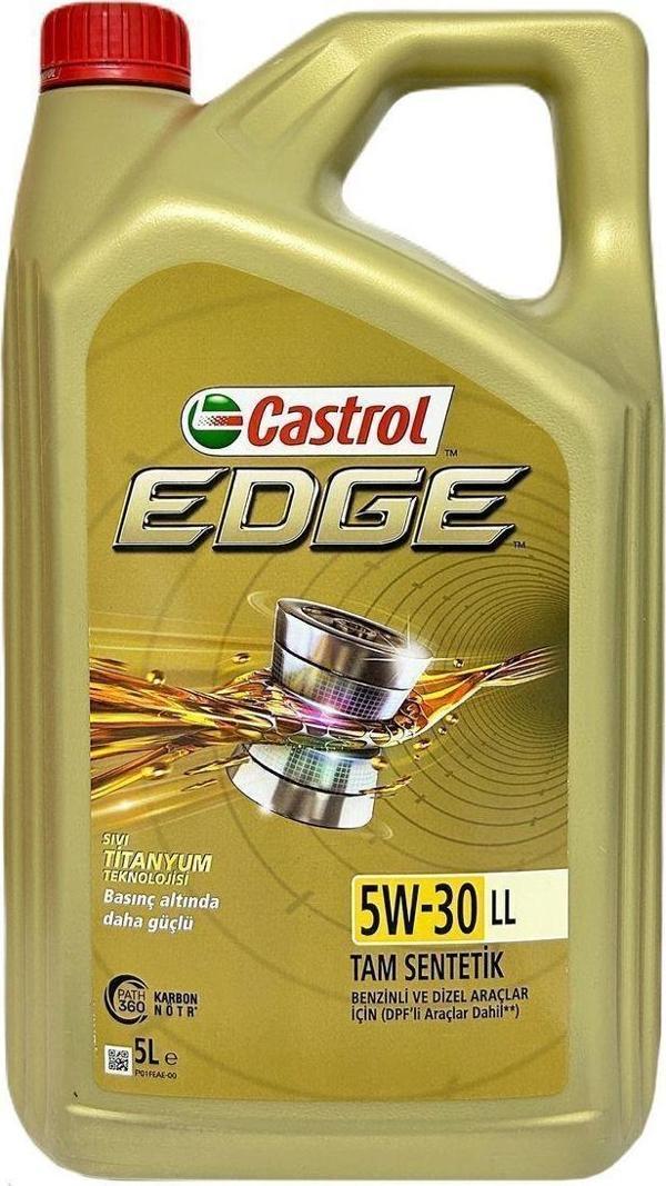 Castrol Edge 5W-30 Ll Tam Sentetik Dpf Motor Yağı 5 L + Cam Suyu 80 Ml - Image 1