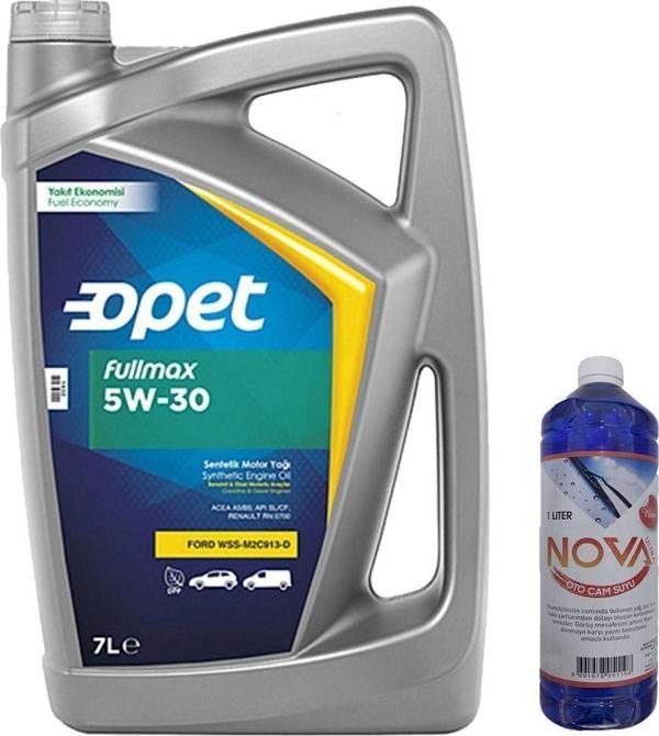 Opet Fullmax 5W-30 Sentetik Motor Yağı 7 L + Cam Suyu - Image 1