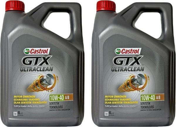 Castrol Gtx 10W-40 A3/B4 Yarı Sentetik Motor Yağı 2 X 4 L - Image 1