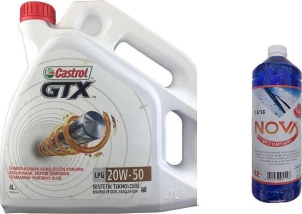 Castrol Gtx 20W-50 Sentetik Motor Yağı 4 L + Cam Suyu 1 L - Image 1