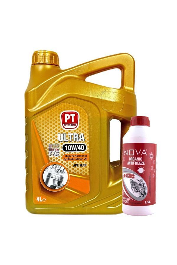 Petro Time 10W-40 4 Litre Motor Yağı -Benzin, Lpg, Dizel ( + 1,5 Lt Kırmızı Antifriz ) - Image 1