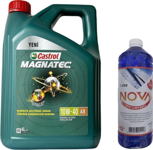 Castrol Magnatec 10W-40 A3/B4 Motor Yağı 4 L + Cam Suyu 1 L - Image 1