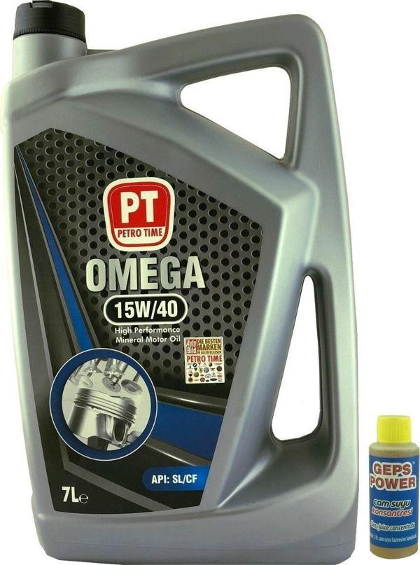 Petro Time 15W-40 7 Litre Benzinli Ve Dizel Araç Motor Yağı ( + Cam Suyu Konsantresi 80Ml) - Image 1