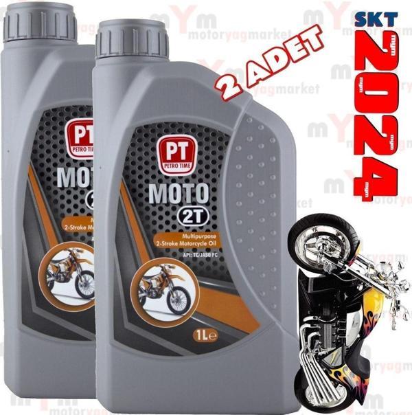 Petro Time 2T 2 Zamanlı 1 Litre Motosiklet Ve Motor Yağı (2 Adet) - Image 1