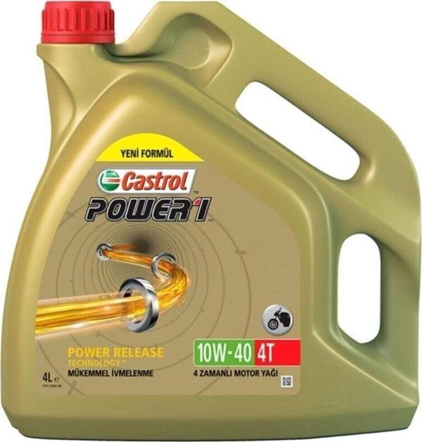 Castrol Power 1 4T 10W-40 4 Zamanlı Motosiklet Motor Yağı 4 Litre - Image 1