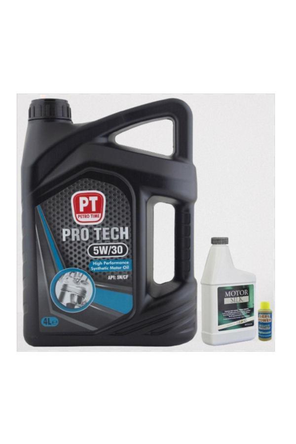 Petro Time 5W-30 Motor Yağı 4 Litre + Motor Silk Motor Koruyucu Katkı - Image 1