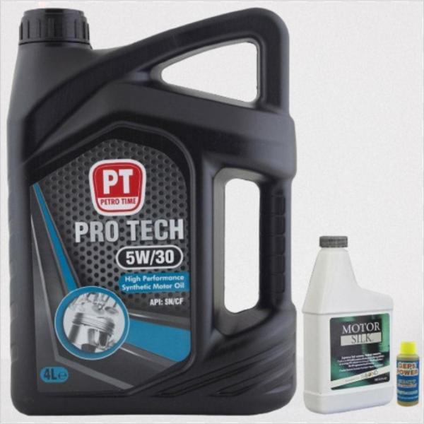 Petro Time 5W-30 Motor Yağı 4 Litre + Motor Silk Motor Koruyucu Katkı - Image 1