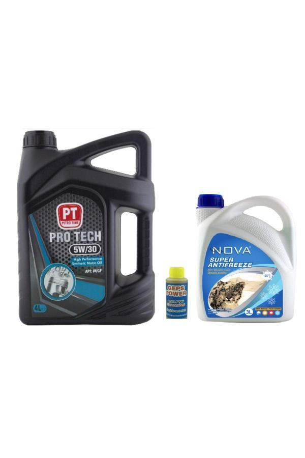 Petro Time Pro Tech 5W-30 Sentetik Motor Yağı 4 Litre + Antifriz 3Lt - Image 1
