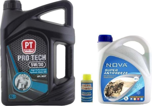 Petro Time Pro Tech 5W-30 Sentetik Motor Yağı 4 Litre + Antifriz 3Lt - Image 1