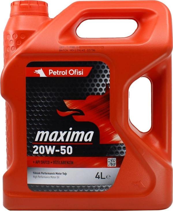 Petrol Ofisi 20/50 Motor Yağı Benzinli- Dizel 4 Litre - Image 1