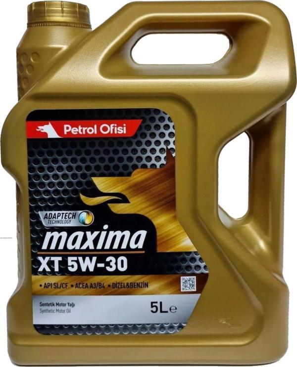 Petrol Ofisi Maxıma Xt 5W-30 Sentetik Motor Yağı 5 Litre - Acea: A3-B4 - Image 1