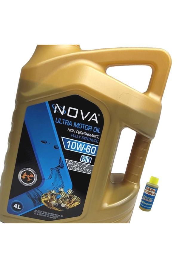 Nova 10W-60 4 Litre Tam Sentetik Motor Yağı Apı: Sn, Acea: A3-B4 + Cam Sabunu - Image 1