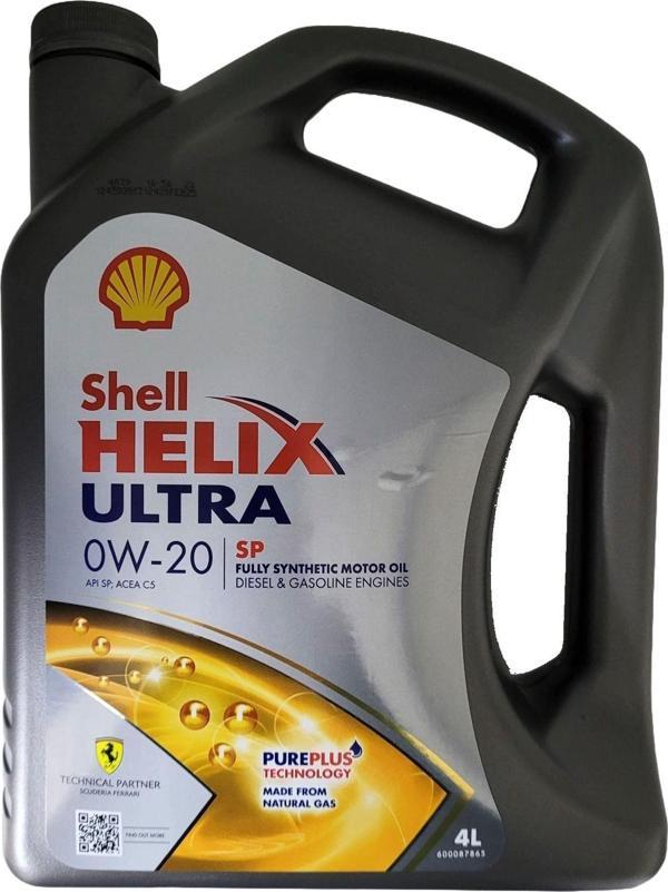 Shell Helix Ultra Sp 0W-20 Motor Yağı 4 Litre - Tam Sentetik - Acea C5 - Image 1