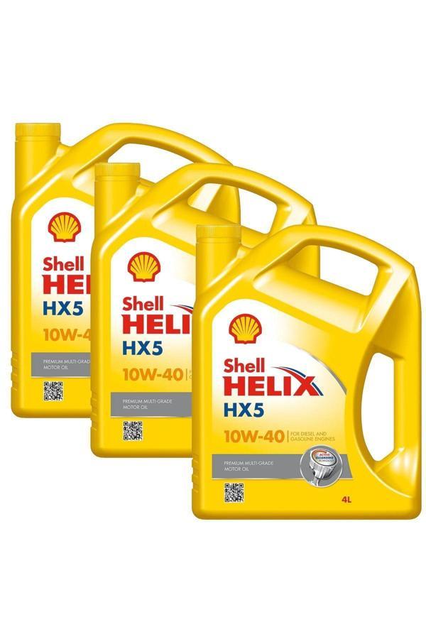Shell Hx5 10W-40 Benzinli, Lpgli Ve Dizel Araç Motor Yağı 3 X 4 Litre - Image 1