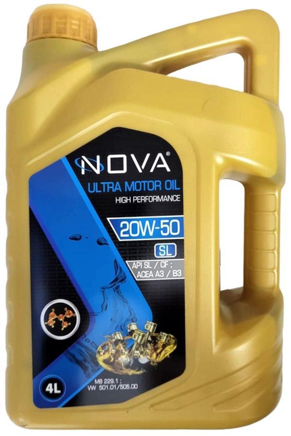 Nova 20W-50 4 Litre Motor Yağı - Benzinli, Lpgli Ve Dizel Araç Uyumlu - Image 1