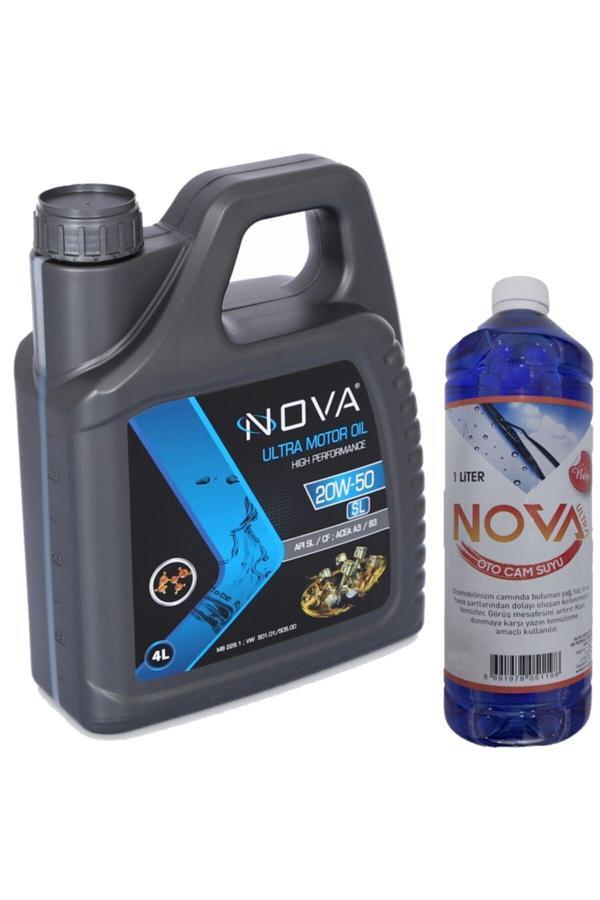 Nova 20W-50 4 Litre Motor Yağı Benzin, Lpg, Dizel +Cam Suyu - Image 1