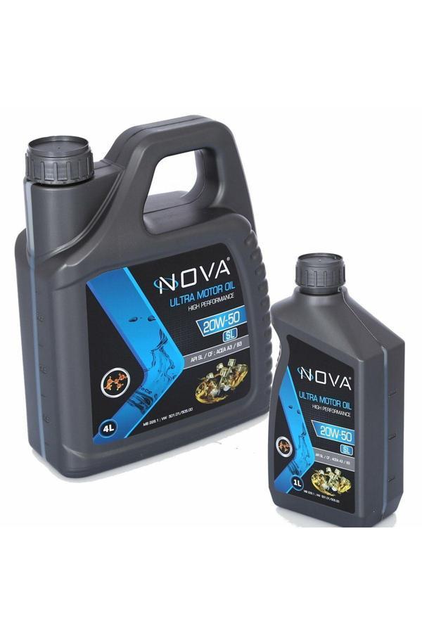 Nova 20W-50 Sl 5 Litre Motor Yağı - Benzin, Lpg, Dizel Araç Uyumlu - Image 1
