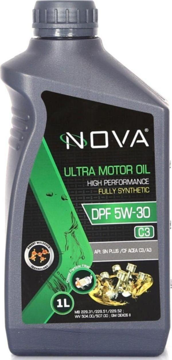 Nova 5W-30 1 Litre Tam Sentetik Motor Yağı Apı: C3 Dpf - Image 1