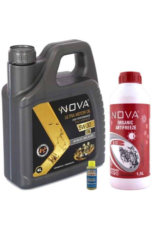 Nova 5W-30 4 Litre Motor Yağı Benzin, Lpg, Dizel +1.5Lt Antifriz - Image 1