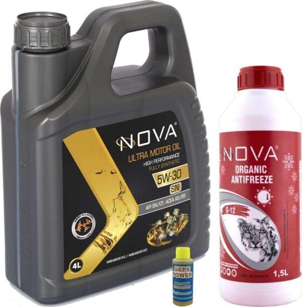 Nova 5W-30 4 Litre Motor Yağı Benzin, Lpg, Dizel +1.5Lt Antifriz - Image 1