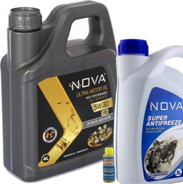 Nova 5W-30 4 Litre Motor Yağı Benzin, Lpg, Dizel +3Lt Antifriz - Image 1
