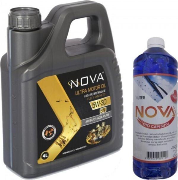 Nova 5W-30 4 Litre Motor Yağı Benzin, Lpg, Dizel +Cam Suyu - Image 1