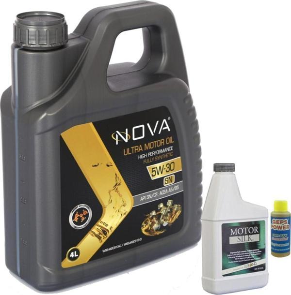 Nova 5W-30 4 Litre Motor Yağı Benzin, Lpg, Dizel+Motor Silk Katkı - Image 1