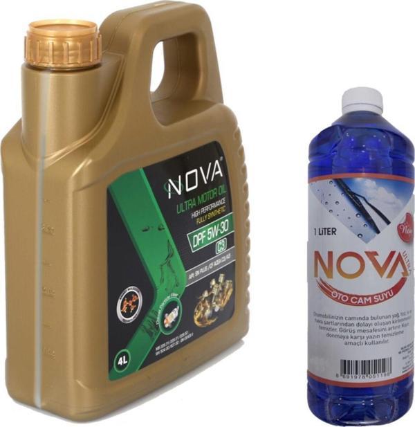 Nova 5W-30 4 Litre Tam Sentetik Motor Yağı C3 Dpf + Cam Suyu - Image 1