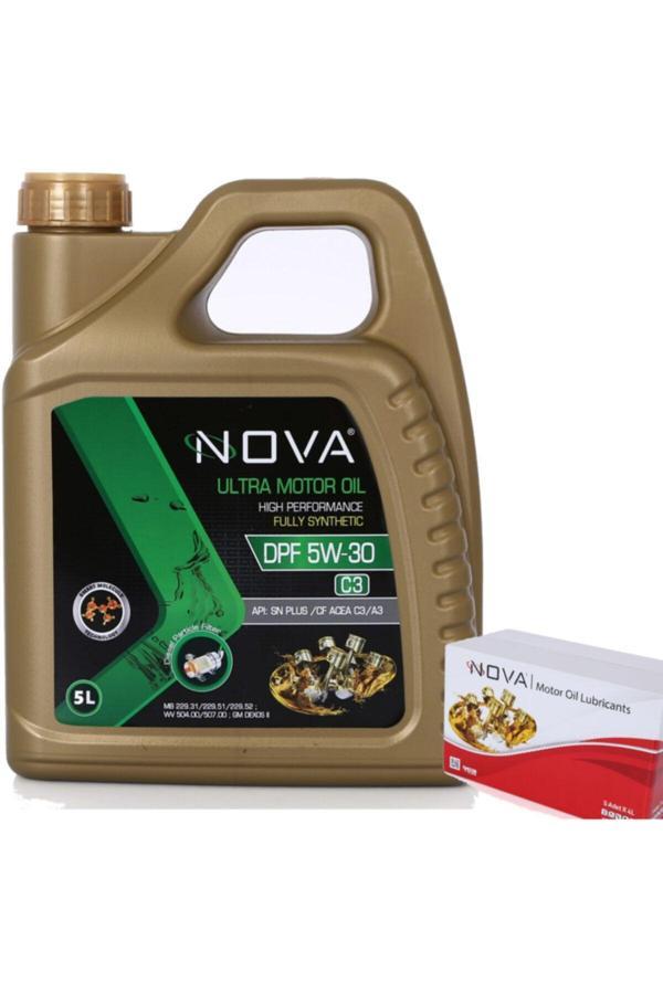Nova 5W-30 5 Litre Tam Sentetik Dpf - Cat Motor Yağı X4 - Image 1