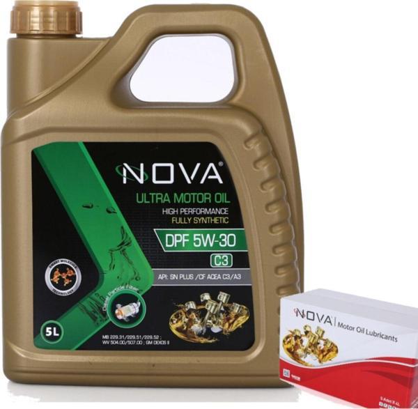 Nova 5W-30 5 Litre Tam Sentetik Dpf - Cat Motor Yağı X4 - Image 1