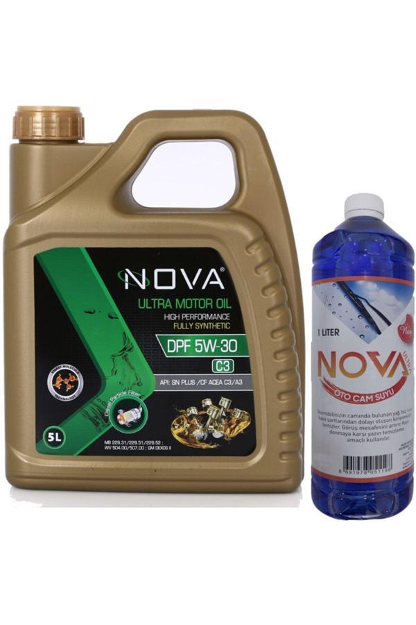 Nova 5W-30 5 Litre Tam Sentetik Motor Yağı +Cam Suyu - Image 1