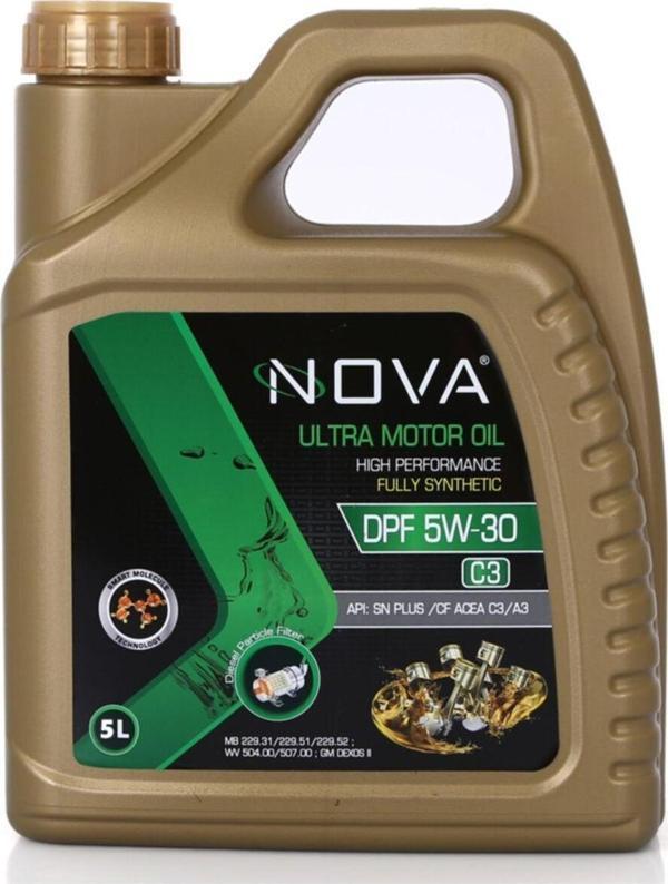 Nova 5W-30 5 Litre Tam Sentetik Motor Yağı -Apı: C3 Dpf - Image 1