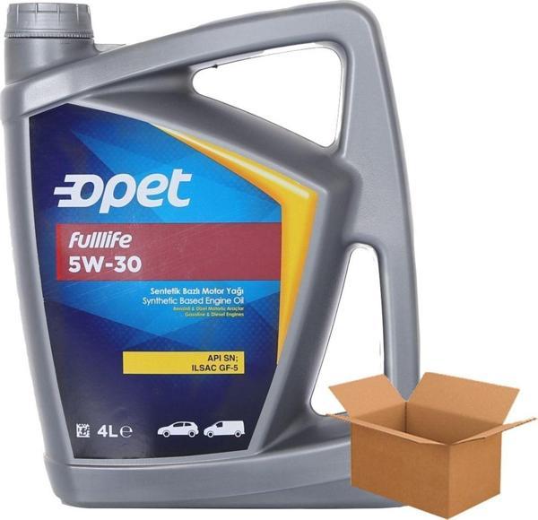 Opet Fulllife 5W-30 Sentetik Motor Yağı 4 L X 4 Adet - Image 1