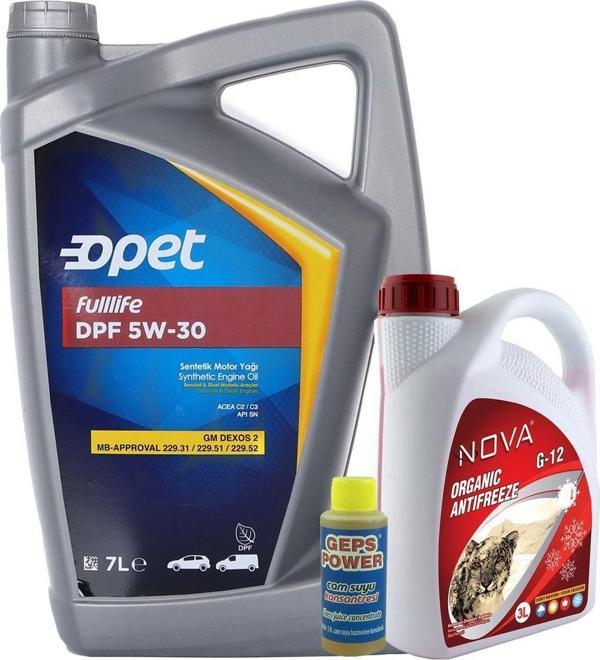 Opet Fulllife Dpf 5W-30 Sentetik Motor Yağı 7 L + 3 L Kırmızı Antifriz - Image 1