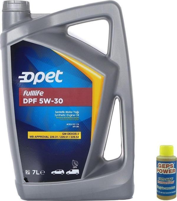 Opet Fulllife Dpf 5W-30 Sentetik Motor Yağı 7 L + 80Ml Cam Suyu Konsantresi - Image 1