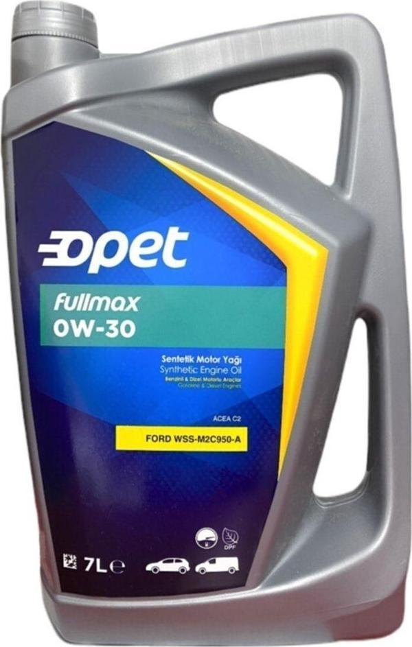 Opet Fullmax 0W-30 Acea C2 Dpf Sentetik Motor Yağı 7 Litre - Image 1