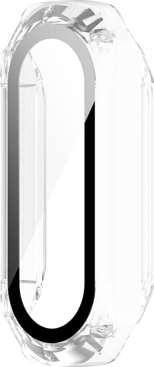 Coverzone Xiaomi Mi Band 7 Ile Uyumlu Hard Case Anti Shock Ekran Korumalı Solitude Kayış Şeffaf - Image 1