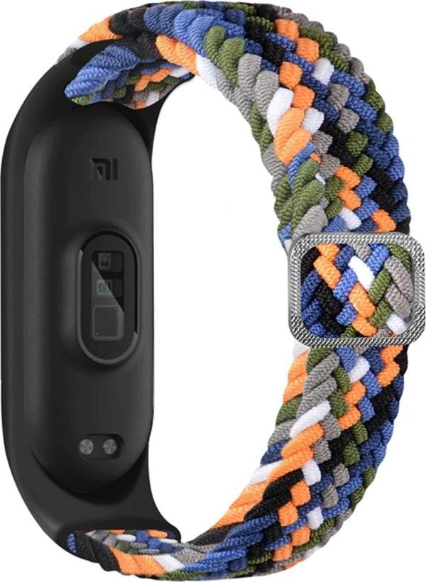 Coverzone Xiaomi Mi Band 7 Ile Uyumlu Mixed Kayış Hasır Örmeli Kordon Kayış Denim - Image 1