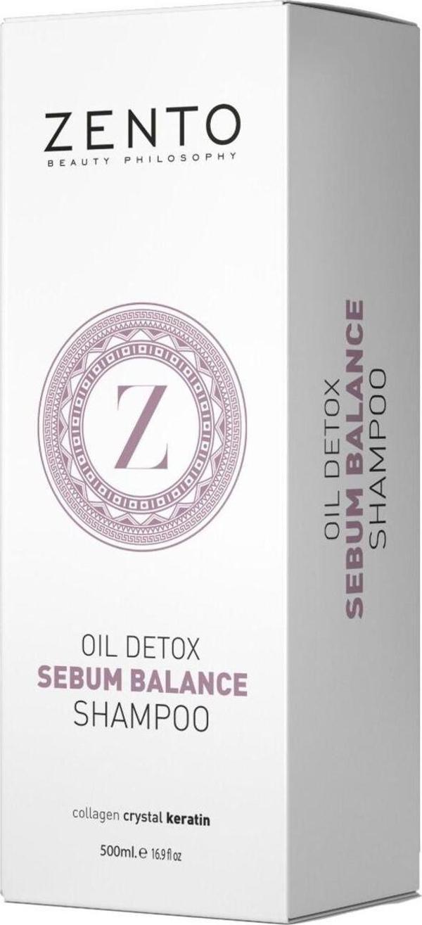 Zento Oıl Detox Sebum Balance Yağlı Saçlar İçin Bakım Şampuanı 500 Ml - Image 1