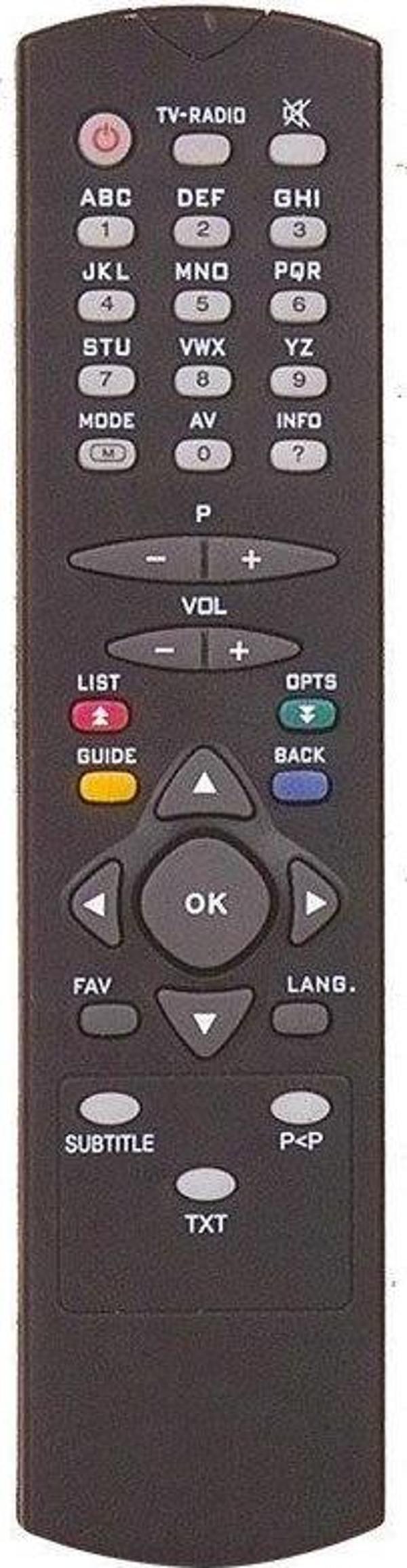 DCR-9001-9002 Uydu Alıcı Kumandası Siyah - Image 1