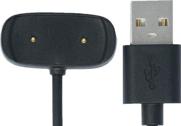 Coverzone Usb 2.0 Kablo Siyah Şarj Kablosu Amazfit T-rex Ile Uyumlu Usb Şarj Kablosu - Image 1