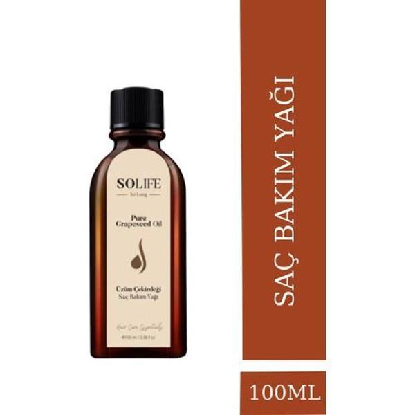 Solife Üzüm Çekirdeği Saç Bakım Yağı 100 ml - Image 1