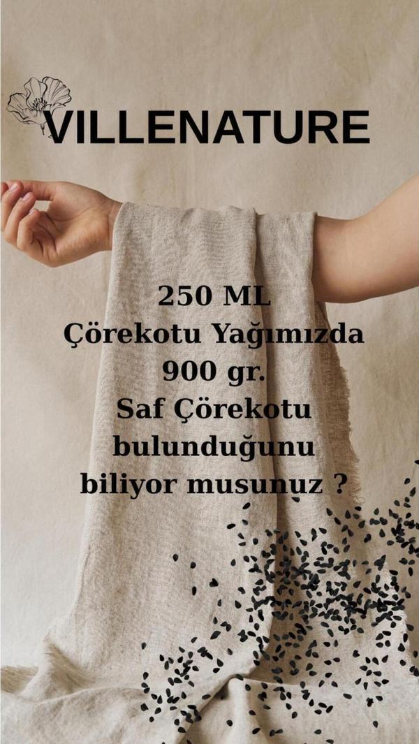 Villenature Soğuk Sıkım Çörekotu Yağı 250 Ml ,Haftalık Taze Üretim ,Raf Beklemez - Image 1
