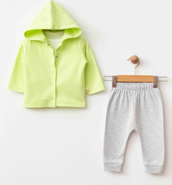 AYILI KAPŞONLU ÜÇLÜ TAKIM Yeşil - Image 1